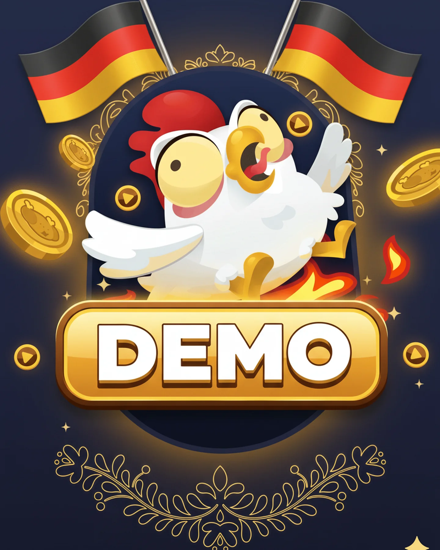 Chicken Road Demo kostenlos starten - Bildschirm mit virtuellem Guthaben